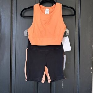 Athleta elation ripped shortie mini short set